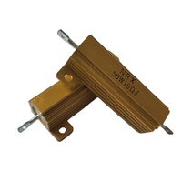 Resistencia de alambre enrollado de alta potencia de 25W 50W de aluminio dorado, utilizada en la industria del audio y equipos de escenario con inversores.