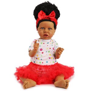 Nueva Muñeca Afroamericana Reborn de 22 Pulgadas, Juguete de Vinilo Suave para Bebés, Regalos Populares en 2026 - Product Image 5