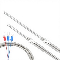 Sonde de température à résistance en platine PT100, trois fils, type à broche filetée, pour la détection et le contrôle de la température