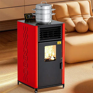 Foyer mural autoportant de style moderne Four à biogranulés d'intérieur à flamme véritable Commercial intelligent pour hôtels et villas Construit en acier - Product Image 1