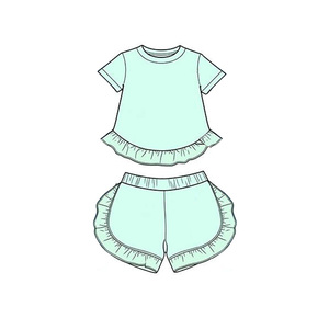 Preventa al por mayor: Conjuntos de verano con volantes para niñas, ropa infantil de moda, nueva colección de boutique, MOQ 5 unidades. - Product Image 6