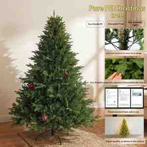 Premium Standing Artificial Christmas <b>Tree</b>-Realistic PE With <b>Lights</b> 180 cm Indoor <b>Xmas</b> <b>Tree</b> - Product Image 2