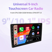Rhythm 9 pulgadas Android 1 Din Universal Car Radio Player 4GB 64GB Pantalla táctil con Carplay AM FM RDS Youtube Video Player