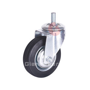3Inch 3.5Inch 4Inch 5Inch <strong>6Inch</strong> 8Inch European Style <strong>Swivel</strong> Threaded Stem Industrial Rubber <strong>Caster</strong> <strong>Wheel</strong> - Product Image 1