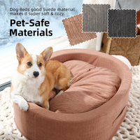 Hersteller von Haustier betten OEM Warm wasch bare Katzen betten Super weiches Wildleder gewebe Rundes Hunde bett mit hohem Rand und abnehmbarem Zustand