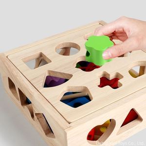 Bloques de Enhebrar y Apilar para Niños Pequeños con Caja, Kit de Números y Formas para que los Bebés y Niños Ejerciten la Motricidad Fina - Product Image 3