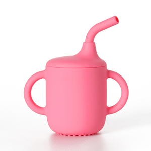 <span class=keywords><strong>Apprentissage</strong></span> des tout-petits Poignées antidérapantes <span class=keywords><strong>Tasse</strong></span> à collation pour bébé en silicone sans Bpa 2 en 1 <span class=keywords><strong>Tasse</strong></span> à bec avec paille et couvercles pour enfants - Product Image 1