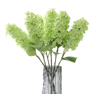 Flores de Hortensia Artificiales, Tacto Real, Tallos de Hortensia Paniculata, <span class=keywords><strong>Hortensias</strong></span> de Cono Verde para Jarrones Altos, Arreglos Florales para el Hogar - Product Image 1
