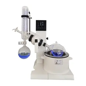 Drawell Rotary Evaporator Pengangkat Manual, Evaporator Putar Pengangkat Otomatis dengan Pengendali Vakum 0.25-2L ROTAVAPOR