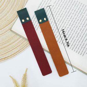ที่คั่นหนังสือหนัง PU สีสันสดใส สไตล์โมเดิร์น สำหรับนักเรียน แบบเรียบง่าย พกพาสะดวก ของขวัญสำหรับคนรักการอ่าน - Product Image 3