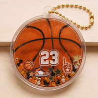 Kit de porte-clés personnalisé en acrylique avec breloques flottantes agitables, design maillot de pickleball, pendentif pour sac à dos, porte-clés en plastique