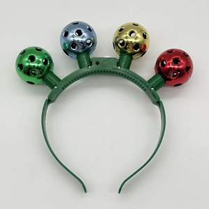 Carnival Party Glowing <strong>Disco</strong> Hole <strong>Ball</strong> <strong>Headband</strong> 4Led Light Colorful Bow Design with Bag Packed Christmas and Easter Party Props - Product Image 6