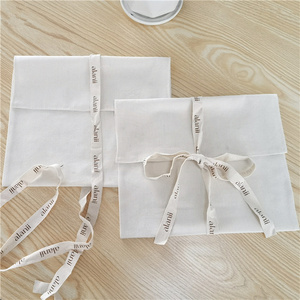 CH Custom Logo Muslin Cotton <b>Envelope</b> Pouch T-shirt Hoodies Clothes Packing Natural Cotton Flap Dust Bag Luxury Bags for Handbag - Product Image 6