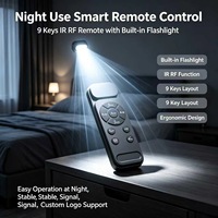 Control Remoto Inteligente IR de 9 Teclas con Linterna Integrada, Fabricación OEM ODM JCXK, Control Remoto Inalámbrico Personalizado de I+D