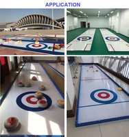 Location d'équipements de curling : Piste synthétique de curling avec pierres de curling pour le team building