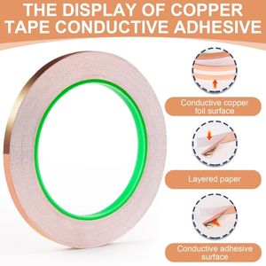 Cinta de lámina de cobre trasera negra de alta temperatura Silicona adhesiva sensible a la presión microporosa para vidrieras - Product Image 4