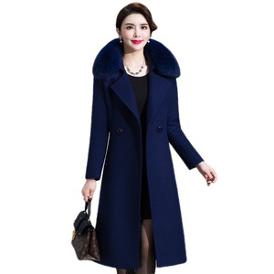 เสื้อโค้ทขนสัตว์สำหรับผู้หญิงรุ่นใหม่ประจำฤดูใบไม้ร่วงและฤดูหนาว แบบยาวปานกลางถึงยาวสไตล์<span class=keywords><strong>เกาหลี</strong></span> พร้อมปกขนสุนัข<span class=keywords><strong>จิ้งจอก</strong></span> และเสื้อโค้ทขนสัตว์แบบยาวด้านเดียว - Product Image 6