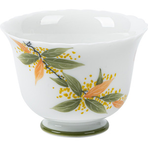 Guanlan Ceramics Hand Painted White Porcelain Master Cup Single Cup Kung Fu <b>Tea</b> <b>Set</b> Personal <b>Tea</b> Cup With Osmanthus Design - Product Image 5