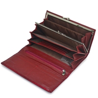 Dompet Wanita Kulit Panjang Multifungsi 2026, Tempat Kartu Kredit, Model Clutch, Tutup Magnetik, Motif Buaya Timbul, RFID