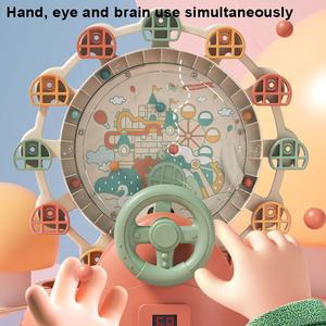 Jeu de labyrinthe de collision sur rail avec machine à attraper des balles, mini flipper et musique, pour parc d'attractions, avec grande roue rotative - Product Image 5