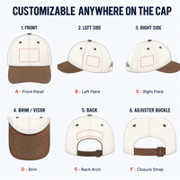 Casquette de baseball personnalisée avec logo, en daim marron, visière incurvée, broderie script, style Dad Hat, pour souvenirs et vente en gros