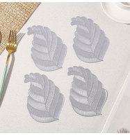 Sous-verre rond en PVC de style européen pour la décoration de la maison, sous-verres tissés, set de table, tapis pour tasse à café, imperméable, antidérapant