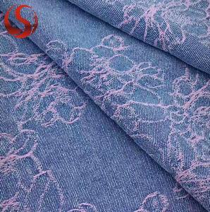 Огнестойкая эластичная ткань из денима с узором «Процветающие цветы», окрашенная в массе, 80% хлопок, 20% полиэстер, с ПУ-покрытием, экологичная, водоотталкивающая - Product Image 3