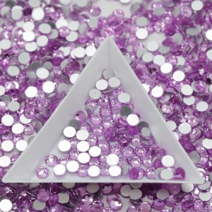 Cristales de Cristal Brillantes Color Lila Xulin SS3-SS30, Adornos Planos sin Fijación en Caliente <span class=keywords><strong>para</strong></span> Pegar en Tela y Prendas - Product Image 4
