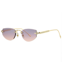 Lunettes de soleil œil-de-chat sans monture Bettega, nouvelle mode, pour femmes, tendance, protection solaire pour l'extérieur