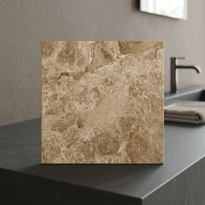 Baldosas de Porcelana Pulida Marrón Breccia, 600x600mm, Aspecto Mármol, Cerámica - Product Image 2
