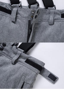 Pantalones de nieve impermeables con babero térmico de tamaño personalizado para invierno para <span class=keywords><strong>mujer</strong></span> deportes al aire libre pantalones de nieve de lana a prueba de viento - Product Image 3