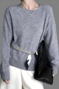 Cardigan Senza Maniche da Donna OEM/ODM <span class=keywords><strong>SKC</strong></span>, Ecologico, Classico, in Lana/Cashmere/Seta, Tinta Unita, con Collo Alto e Fodera in Lana - Product Image 4