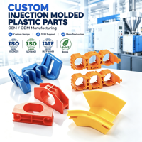 Pièces moulées par injection plastique personnalisées, raccords de serrage de tuyaux en plastique PP multicolores pour l'industrie des machines et de l'automobile