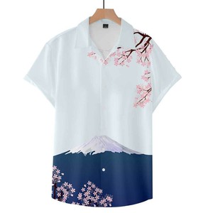 Camisas Hawaianas de Nailon de Manga Corta con Estampado Personalizado al Estilo Chino - Product Image 2