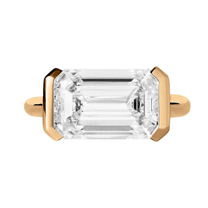 <span class=keywords><strong>Anello</strong></span> di Lusso Gemnel in Argento Sterling 925 con <span class=keywords><strong>Taglio</strong></span> <span class=keywords><strong>Smeraldo</strong></span>, Design Elegante, Alta Qualità, Prezzo all'Ingrosso, Placcato in Oro 14K - Product Image 1