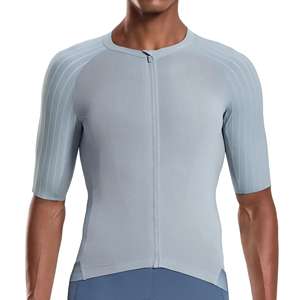 Jersey de Ciclismo de Carretera para <span class=keywords><strong>Hombre</strong></span> OEM/ODM, Corte Aerodinámico, Manga Corta, Transpirable, con Bolsillo con Cierre, Protección UPF50, Cierre de Botones - Product Image 5
