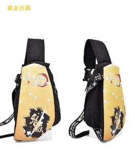 5 Styles nouvelle conception Demon Slayer: <span class=keywords><strong>Kimetsu</strong></span> <span class=keywords><strong>No</strong></span> <span class=keywords><strong>Yaba</strong></span> Anime Cosplay dessin animé taille bandoulière sacs de messager sac à bandoulière unique - Product Image 5