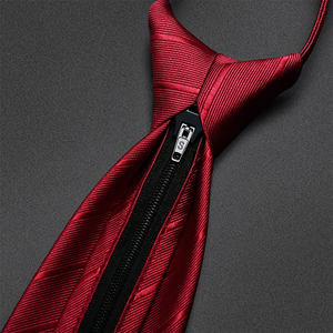 Corbata Roja Formal <span class=keywords><strong>de</strong></span> Negocios <span class=keywords><strong>para</strong></span> Hombre con Cierre, <span class=keywords><strong>para</strong></span> la Boda del <span class=keywords><strong>Novio</strong></span>, Corbata Roja a Rayas <span class=keywords><strong>para</strong></span> Hombre, Estilo Casual, sin Necesidad <span class=keywords><strong>de</strong></span> Vino, Personalizable - Product Image 3
