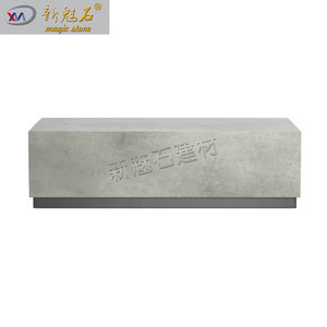 Nouvelle banc en béton préfabriqué GRC Magic Stone, blanc, gris, jaune, personnalisable pour parcs et aménagements paysagers - Product Image 5