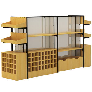 Tùy Chỉnh Cửa Hàng Khuyến Mãi Thép Gỗ Hiển Thị Đứng Đa Chức Năng Bán Lẻ Kệ Giá Phổ Biến Rượu Rượu Hiển Thị Kệ - Product Image 4