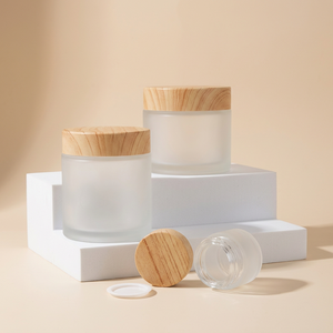 Venta al por Mayor de Frascos de Vidrio Esmerilado para Cosméticos de 5g, 10g, 15g, 20g, 30g, 50g, 60g y 100g con Tapas de Madera Natural, Envases Ecológicos para el Cuidado de la Piel - Product Image 4