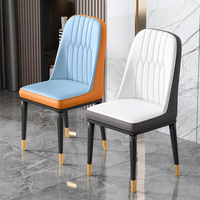 Chaises de salle à manger modernes à dossier haut de luxe en cuir rembourré pour la maison & Hôtel Restaurant Vente en gros Approvisionnement d'usine