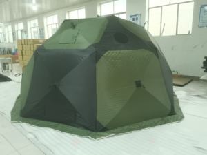 Tente octogonale d'hiver d'extérieur personnalisée avec isolation, grande fenêtre et trou pour <span class=keywords><strong>cheminée</strong></span> pour la pêche - Product Image 3