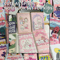 Ensemble de cahiers A5 Kawaii, cahier d'exercices à spirales mignon, cadeau de rentrée scolaire pour les étudiants, fournitures scolaires