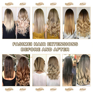 Extensiones <span class=keywords><strong>de</strong></span> Cabello Naturales Invisibles, 100% Cabello Humano Virgen, Se Pueden Usar por Más <span class=keywords><strong>de</strong></span> 1 Año, Color y Longitud Personalizables, Clip sin Costuras - Product Image 6