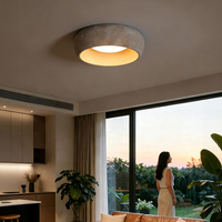 Plafonnier LED moderne en ciment à grain de bois pour restaurant, salle à thé, comptoir de bar, couloir, hall d'entrée, poterie