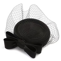 Vintage Kadın Gelin Düğün Şapkası Kentucky Derby Kilise Ascot Sinamay Düğün Partisi Şapkası Baş Aksesuarı