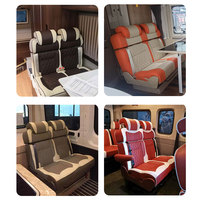 Sofá Cama Premium de Fábrica Directa para Furgoneta Comercial de 2 Pasajeros, Color y Tamaño Personalizables, Reclinable Plano para RV y Autobús
