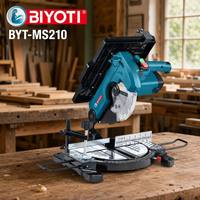 Scie à onglet électrique combinée BYT-MS210 pour aluminium, coupe précise, 210 mm, 1200 W, scie de table combinée