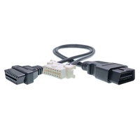 OBD2 Y Cable OBD II Splitter OBD Extension Cable Y J1962 16 Pin Cable Male to Dual Female Cord Adapter for Toyota